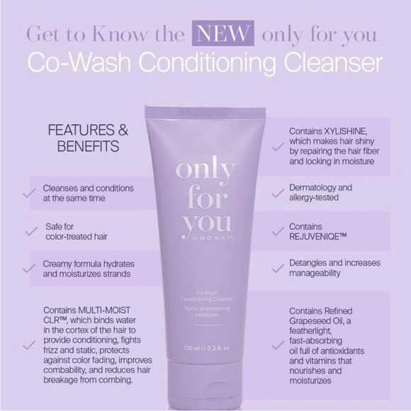 NWT Monat Only For You Co-Wash Conditioning Cleanser - Picture 2 of 4